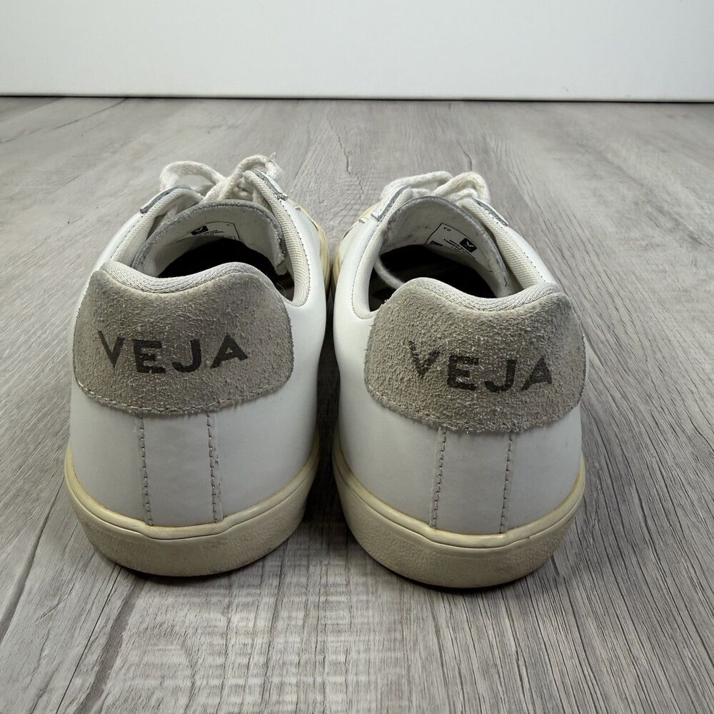 Veja Women's Esplar Extra White Natural Leather Logo Sneakers Sz 6 A /EU 37 F - Picture 5 of 9